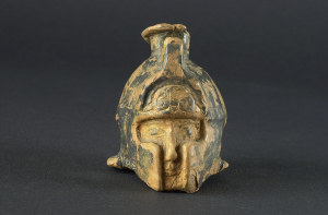 Balsamarium in the shape of a helmeted head - The Etruscans