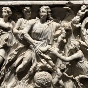 Cuve de sarcophage : Achille à Skyros - Photo RMN-Grand Palais (musée du Louvre) / René-Gabriel Ojeda