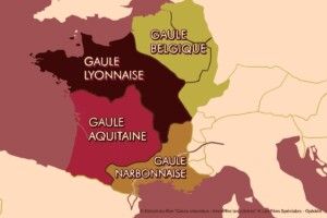 Carte de la séparation de la Gaule © Les Fees Speciales Opixido